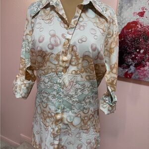 Esprit Vintage Multicolor Patterned 70's Men's Disco Shirt